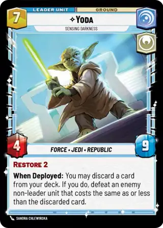 Yoda, Sensing Darkness