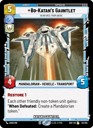 Bo-Katan's Gauntlet, Reinforce From Above