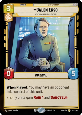 Galen Erso, Destroying His Creation