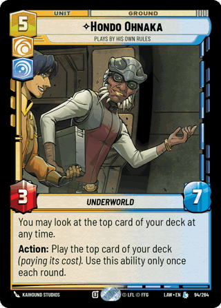 Hondo Ohnaka, Plays By His Own Rules