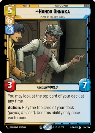 Hondo Ohnaka, Plays By His Own Rules