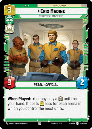 Crix Madine, Strike Team Strategist