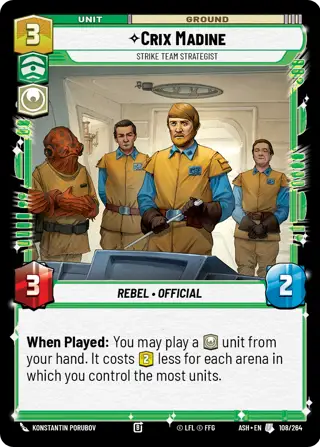 Crix Madine, Strike Team Strategist