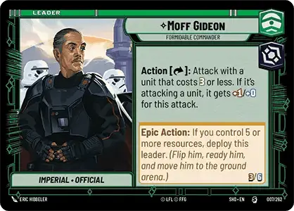 Moff Gideon, Formidable Commander
