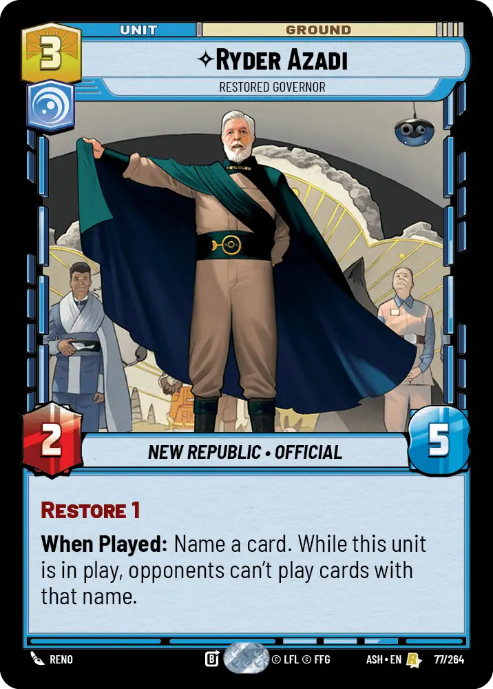 Ryder Azadi, Restored Governor