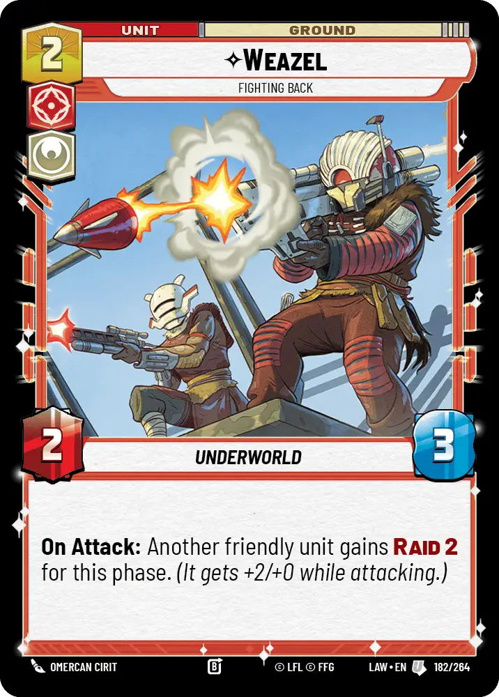 Weazel, Fighting Back
