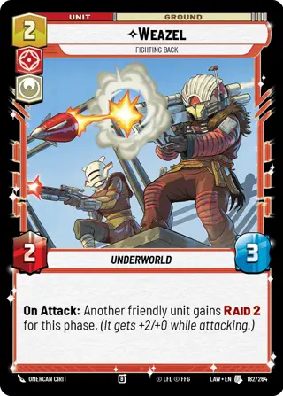 Weazel, Fighting Back