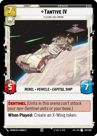 Tantive IV, Fleeing the Empire