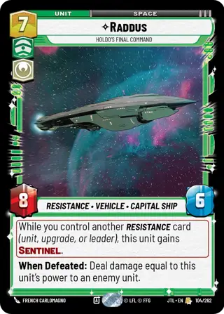 Raddus, Holdo's Final Command