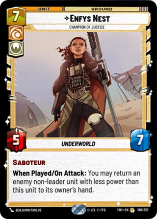 Enfys Nest, Champion Of Justice