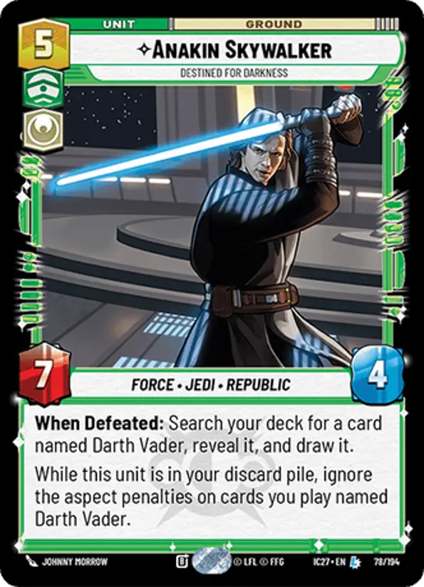 Anakin Skywalker, Destined For Darkness