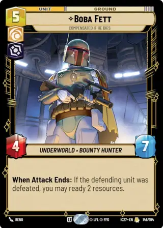 Boba Fett, Compensated If He Dies