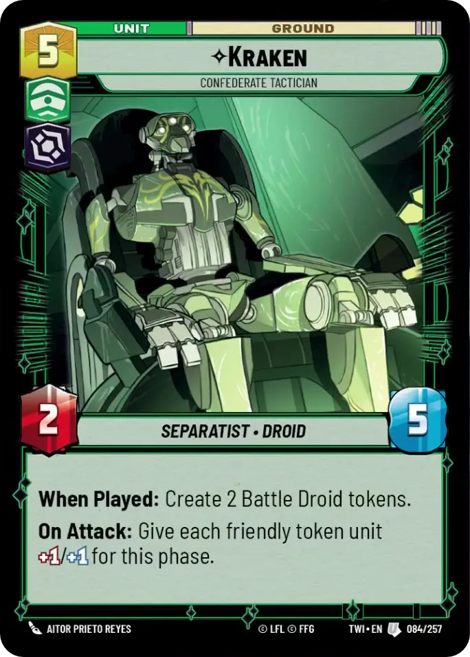 Kraken, Confederate Tactician