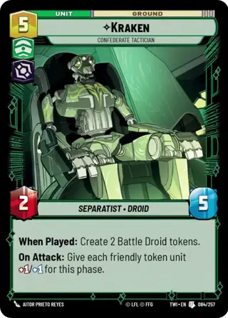 Kraken, Confederate Tactician
