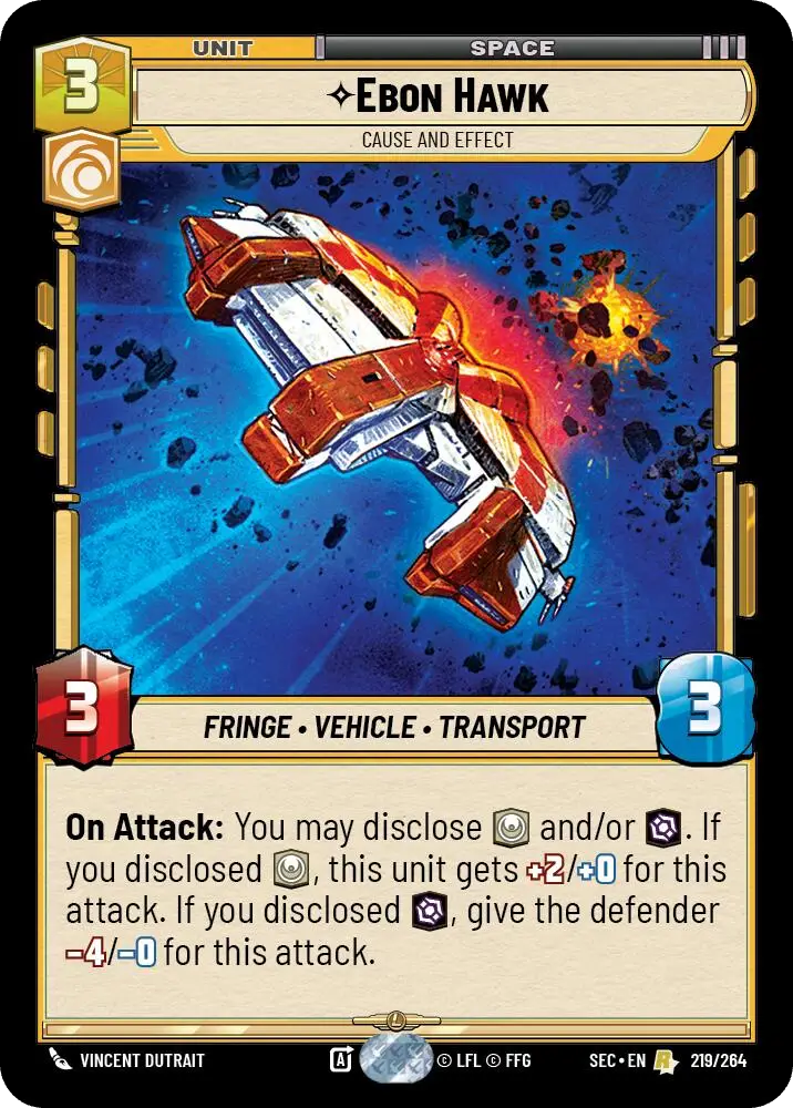 Ebon Hawk, Cause And Effect