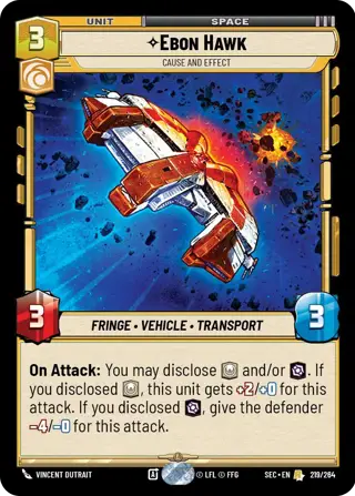 Ebon Hawk, Cause And Effect