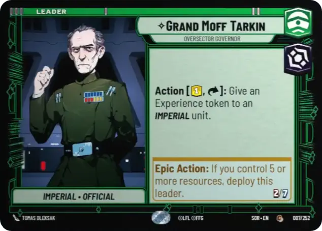 Grand Moff Tarkin, Oversector Governor