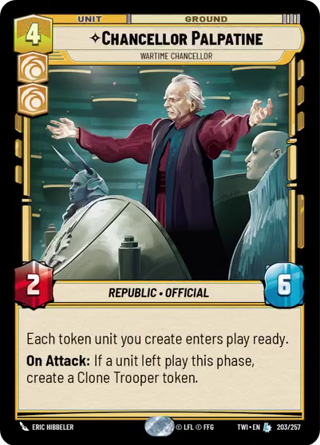 Chancellor Palpatine, Wartime Chancellor