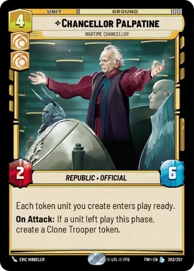 Chancellor Palpatine, Wartime Chancellor