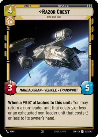 Razor Crest, Ride For Hire