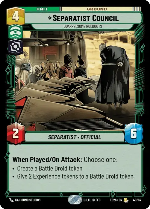 Separatist Council, Quarrelsome Holdouts