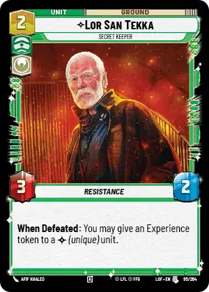 Lor San Tekka, Secret Keeper