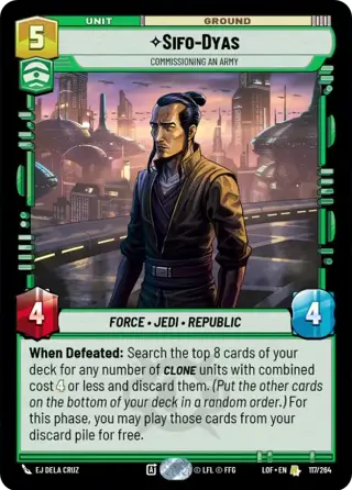 Sifo-Dyas, Commissioning an army