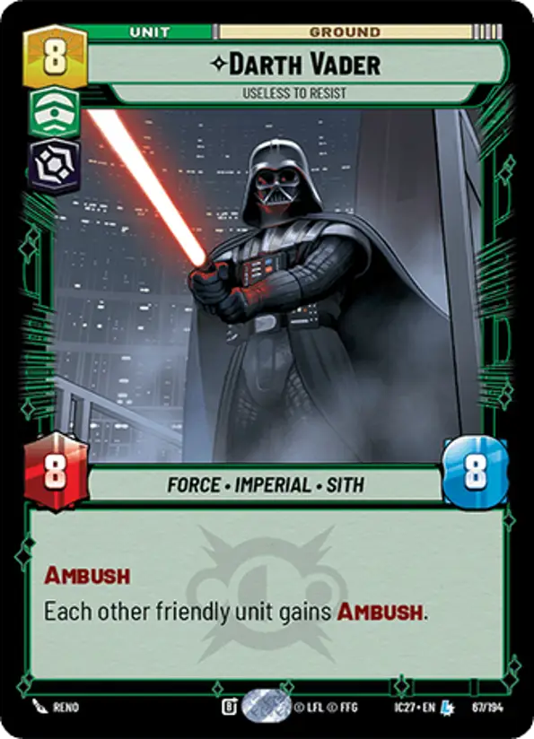 Darth Vader, Useless To Resist