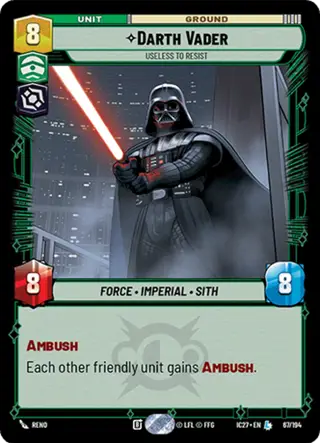 Darth Vader, Useless To Resist