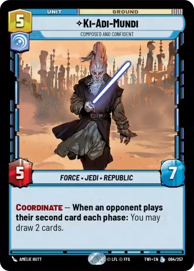 Ki-Adi-Mundi, Composed and Confident